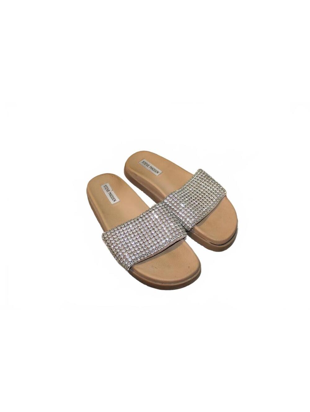 Steve Madden Women's Glitter Strap Slides